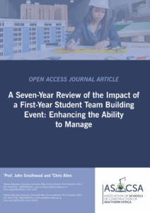 ASOCSA Papers | 2025 | A Seven-Year Review of the Impact of a First-Year Student Team Building Event: Enhancing the Ability to Manage