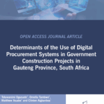 ASOCSA Papers | 2025 | Determinants of the Use of Digital Procurement Systems in Government Construction Projects in Gauteng