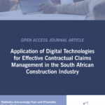 ASOCSA Papers | 2025 | Application of Digital Technologies for Effective Contractual Claims Management in the South African Construction Industry