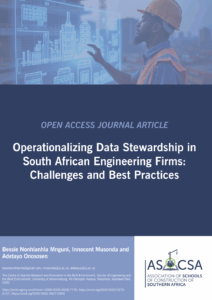 ASOCSA Papers | 2025 | Operationalizing Data Stewardship in South African Engineering Firms: Challenges and Best Practices