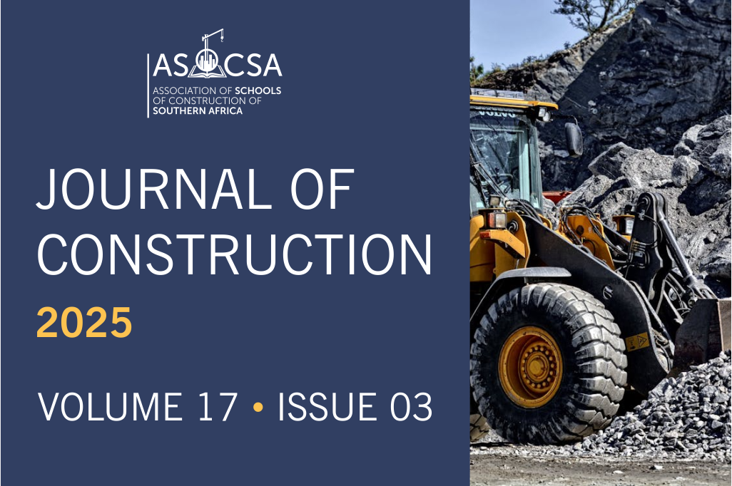 Journal of Construction Vol 17 Issue 03 Now Published | ASOCSA NEWS